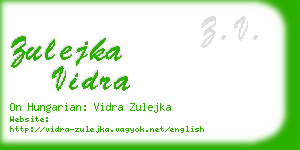 zulejka vidra business card